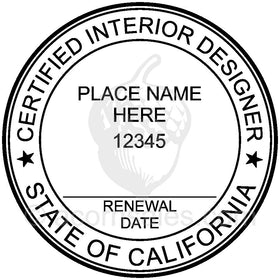 California Interior Designer Seal Setup