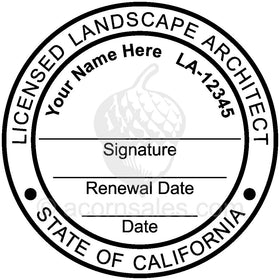 California Landscape Architect Seal Setup