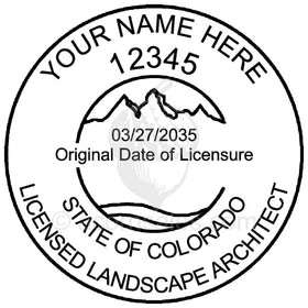 Colorado Landscape Architect Seal Setup
