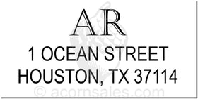 Combo Embosser Double Initial Example