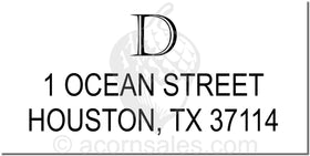 Combo Embosser Single Initial Example