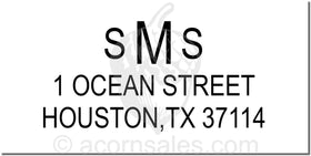 Combo Embosser Style CA-14 Monogram Style
