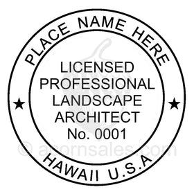 Hawaii Landscape Architect Seal Setup
