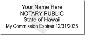 Hawaii Notary Stamp 1092 Setup