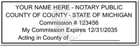 Michigan Notary Stamp 1090 Setup