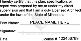 Minnesota Architect Seal Setup