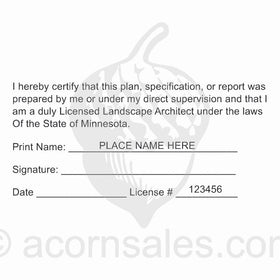 Minnesota Landscape Architect Seal Setup