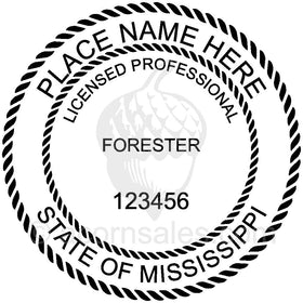 Mississippi Professional Forester Seal Setup