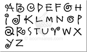 Curly Q Monogram Font