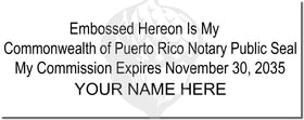 Puerto Rico Notary Stamp 1010 Setup