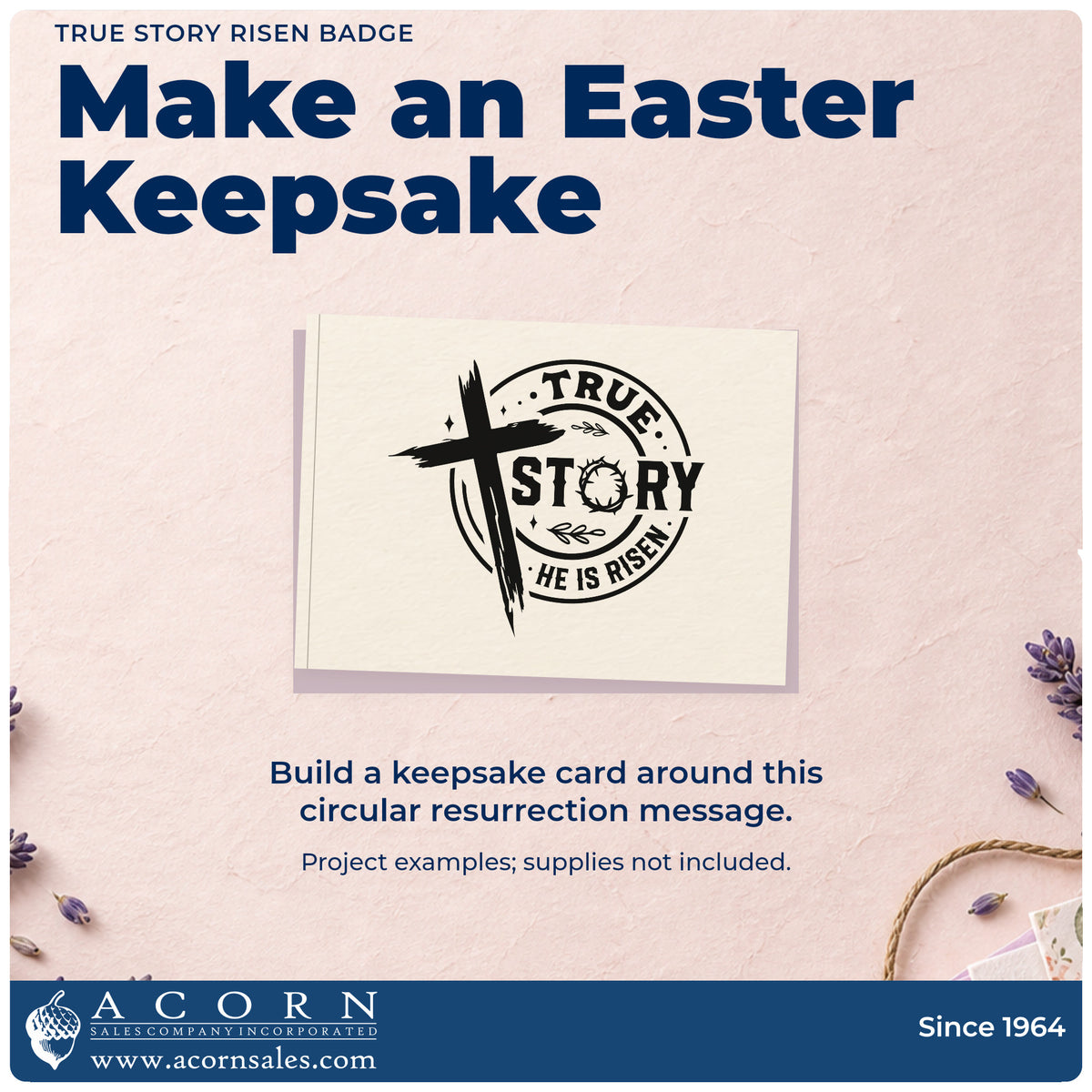 A finished handmade project stamped with the True Story, He Is Risen Stamp – Self-Inking, ideal for paper egg crafts.