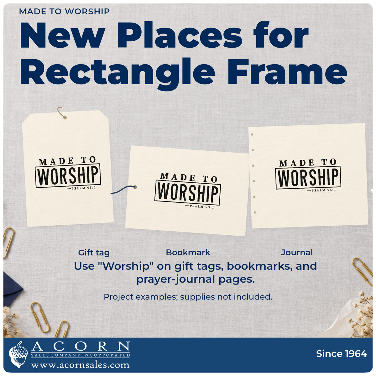 Three project examples made with the Made To Worship Pre-Inked Stamp – PSI, including worship night pages.