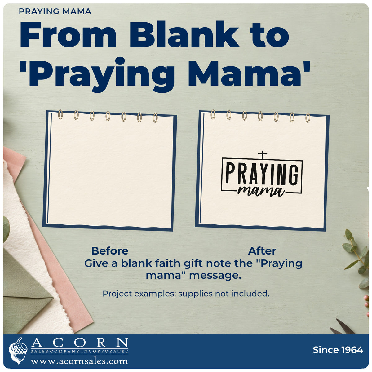 Praying Mama With Cross Stamp – Self-Inking adding the finishing touch to handmade gifts and packaging.