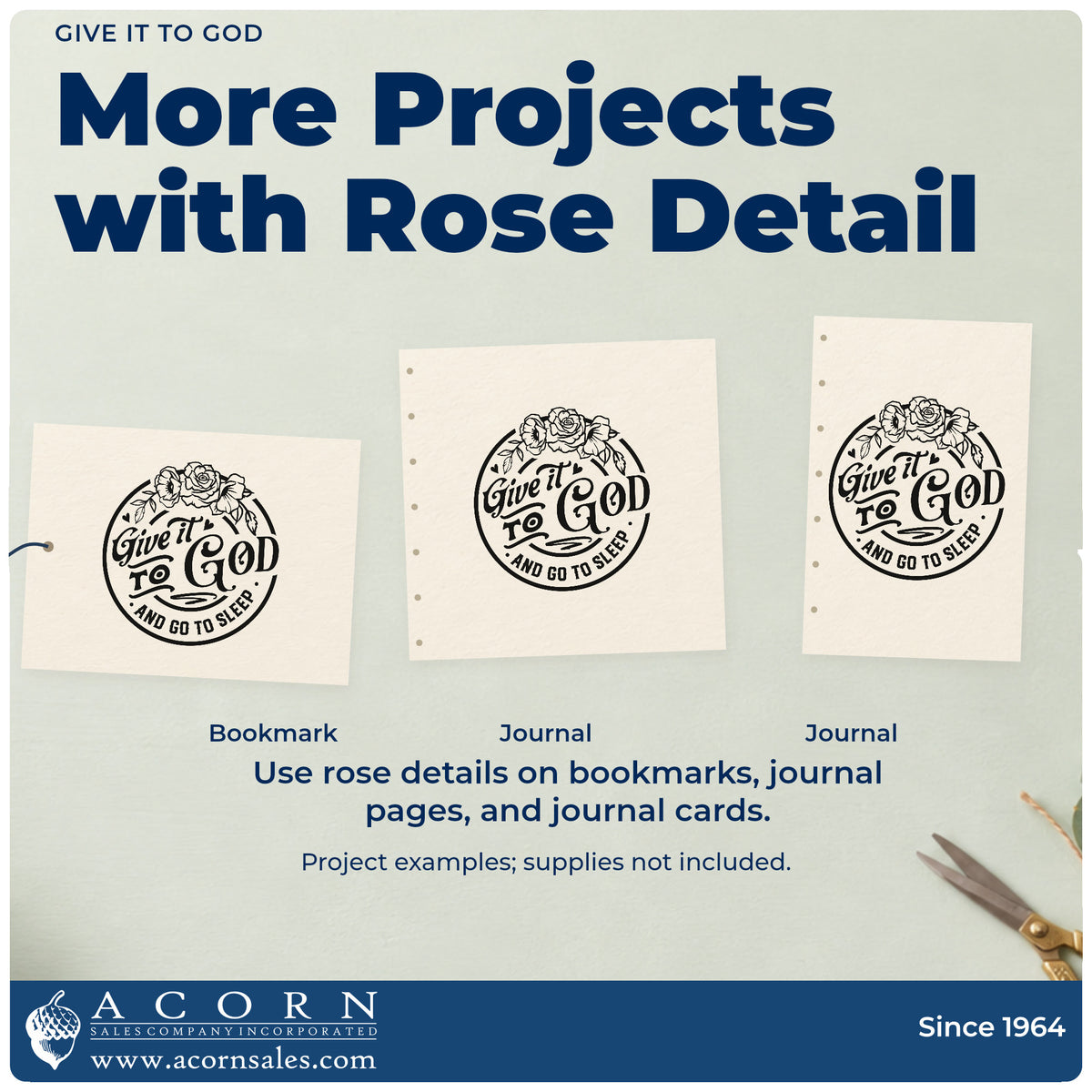 Three project examples made with the Give It To God Stamp - Premium Vintage Pro Wooden, including bedtime pages.
