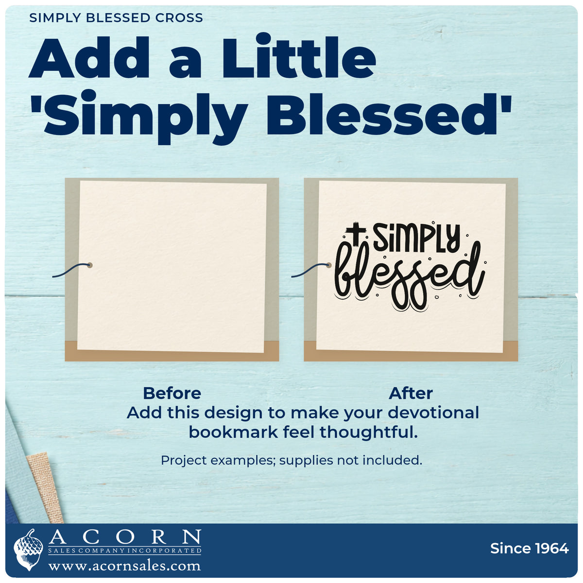 Simply Blessed Cross Accent Stamp – Self-Inking adding the finishing touch to handmade gifts and packaging.