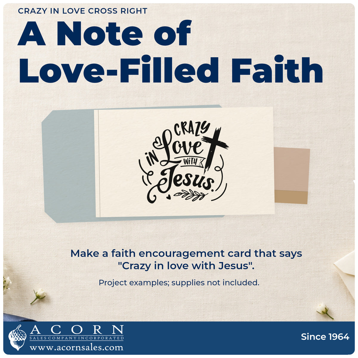 A finished handmade project stamped with the Crazy In Love Cross Right Leaf Accents Stamp – Slim Pre-Inked, ideal for garden party tags.