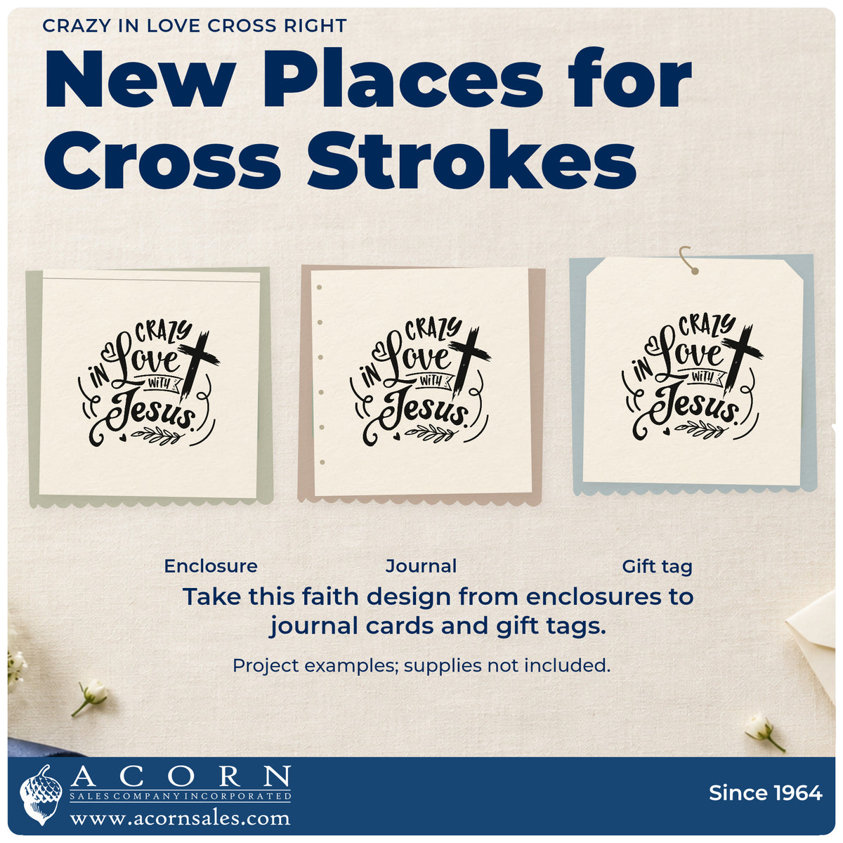 Three project examples made with the Crazy In Love Cross Right Leaf Accents Premium Wooden Stamp - Vintage Pro, including recipe book pages.