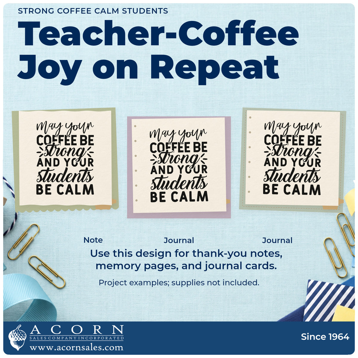 Three project examples made with the Strong Coffee Calm Students Stamp – Premium Vintage Pro Wooden, including duty rota pages.
