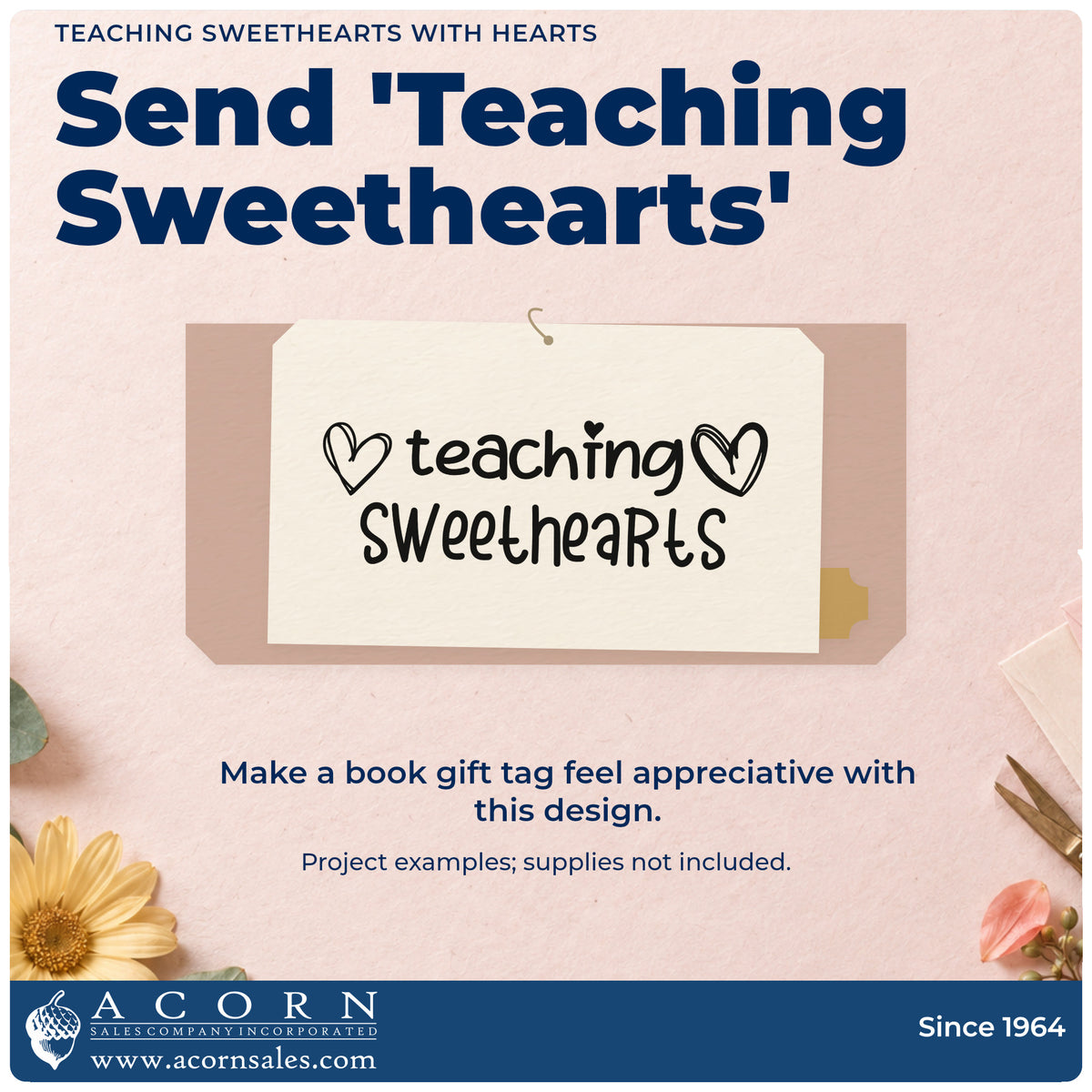 A finished handmade project stamped with the Teaching Sweethearts With Hearts Pre-Inked Stamp – PSI, ideal for valentine swap tags.