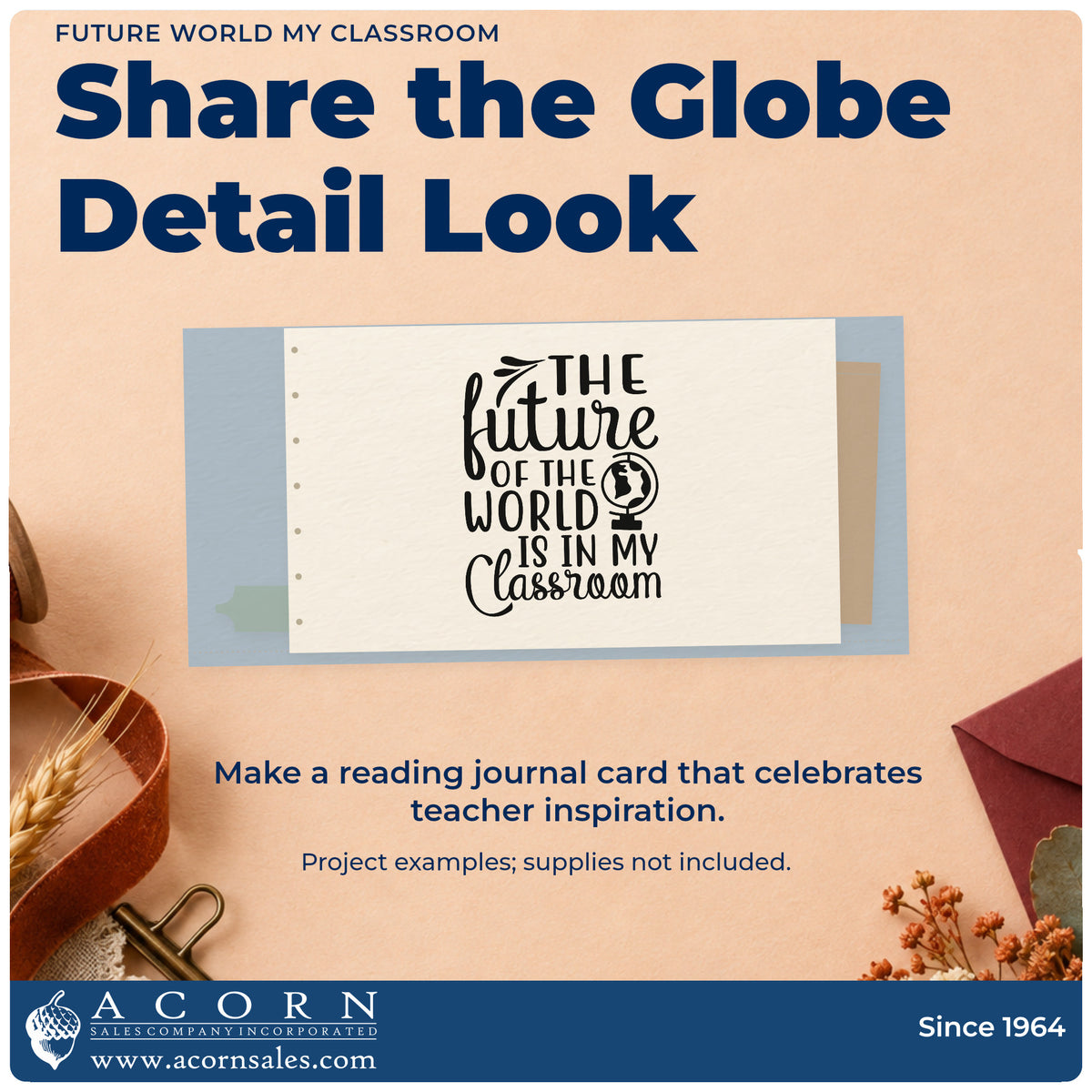 A finished handmade project stamped with the Future World My Classroom Stamp – Premium Vintage Pro Wooden, ideal for culture day tags.