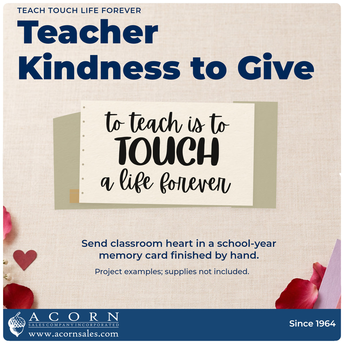 A finished handmade project stamped with the Premium Wooden Teach Touch Life Forever Block Lettering Stamp – Vintage Pro, ideal for bequest gift tags.