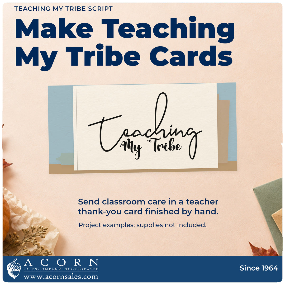 A finished handmade project stamped with the Teaching My Tribe Script Slim Pre-Inked Stamp, ideal for minimal gift tags.