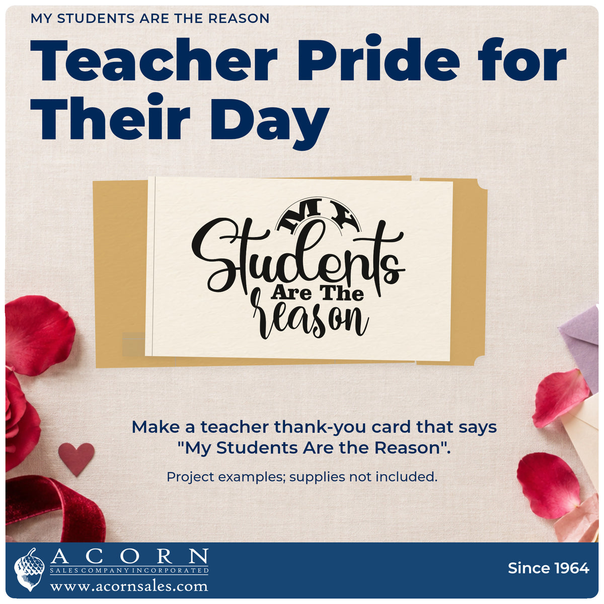 A finished handmade project stamped with the My Students Are The Reason Word Art Stamp – Slim Pre-Inked, ideal for calligraphy tags.