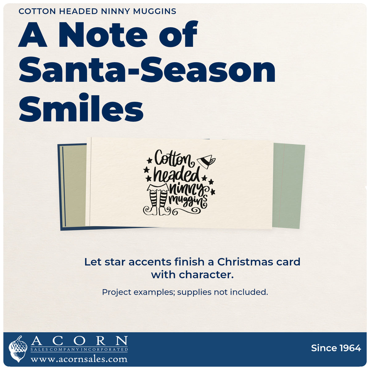 A finished handmade project stamped with the Cotton Headed Ninny Muggins Premium Wooden Stamp – Vintage Pro, ideal for movie night tags.