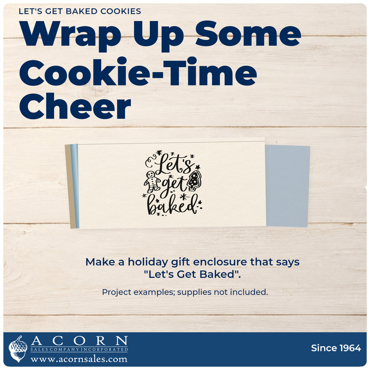 A finished handmade project stamped with the Let's Get Baked Cookies Premium Wood-Mounted Stamp – Vintage Pro, ideal for decorating night album.