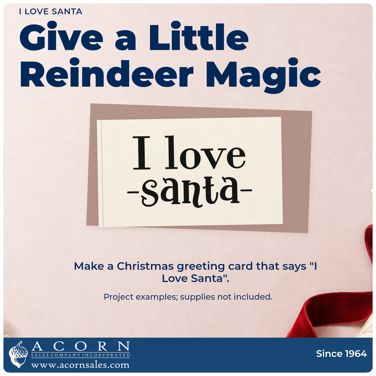A finished handmade project stamped with the I Love Santa Serif Lettering Premium Wooden Stamp – Vintage Pro, ideal for figurine album page.