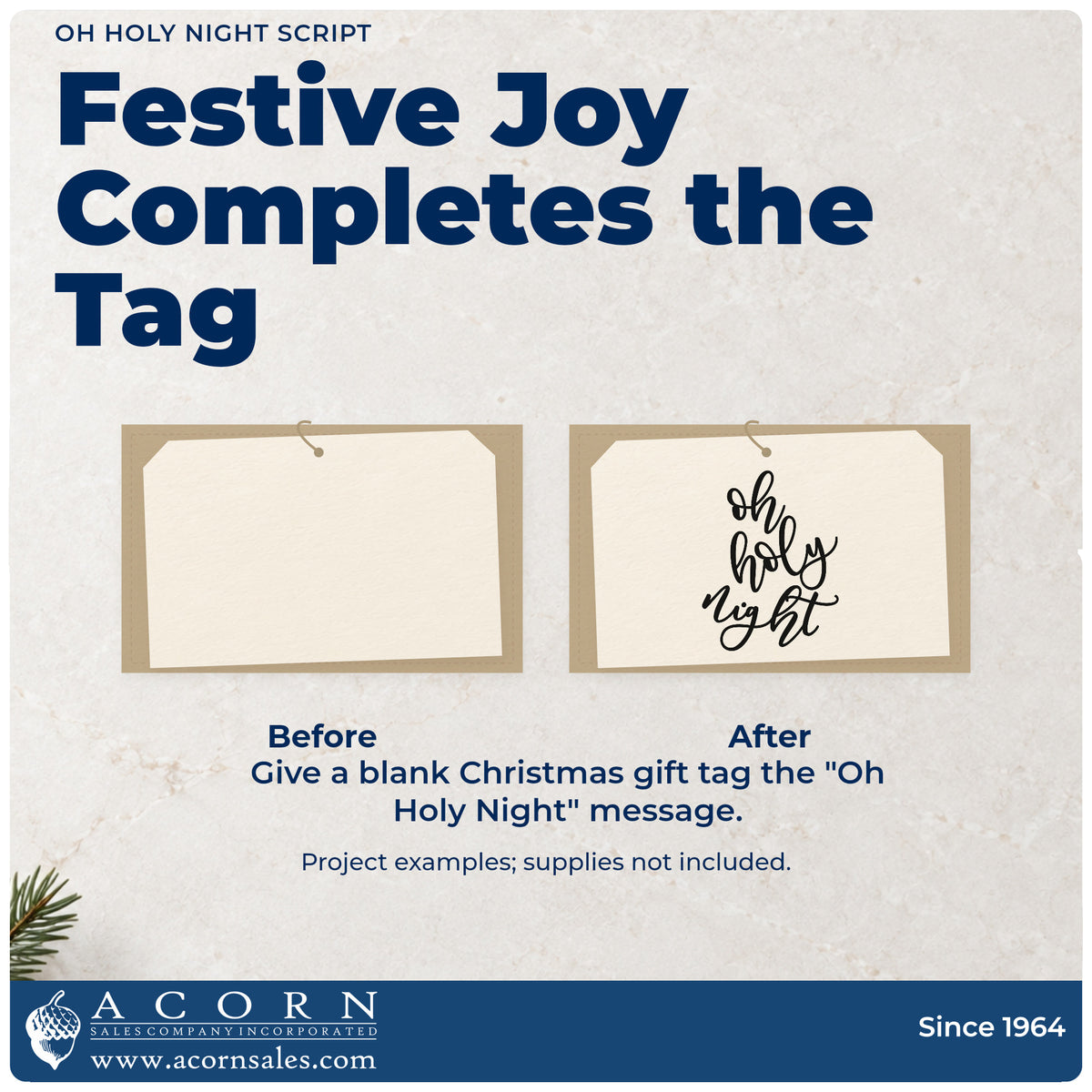 Before and after of a plain item finished with the Oh Holy Night Letter Art Stamp – Premium Vintage Pro Wooden, a quick upgrade for framed loft railing.