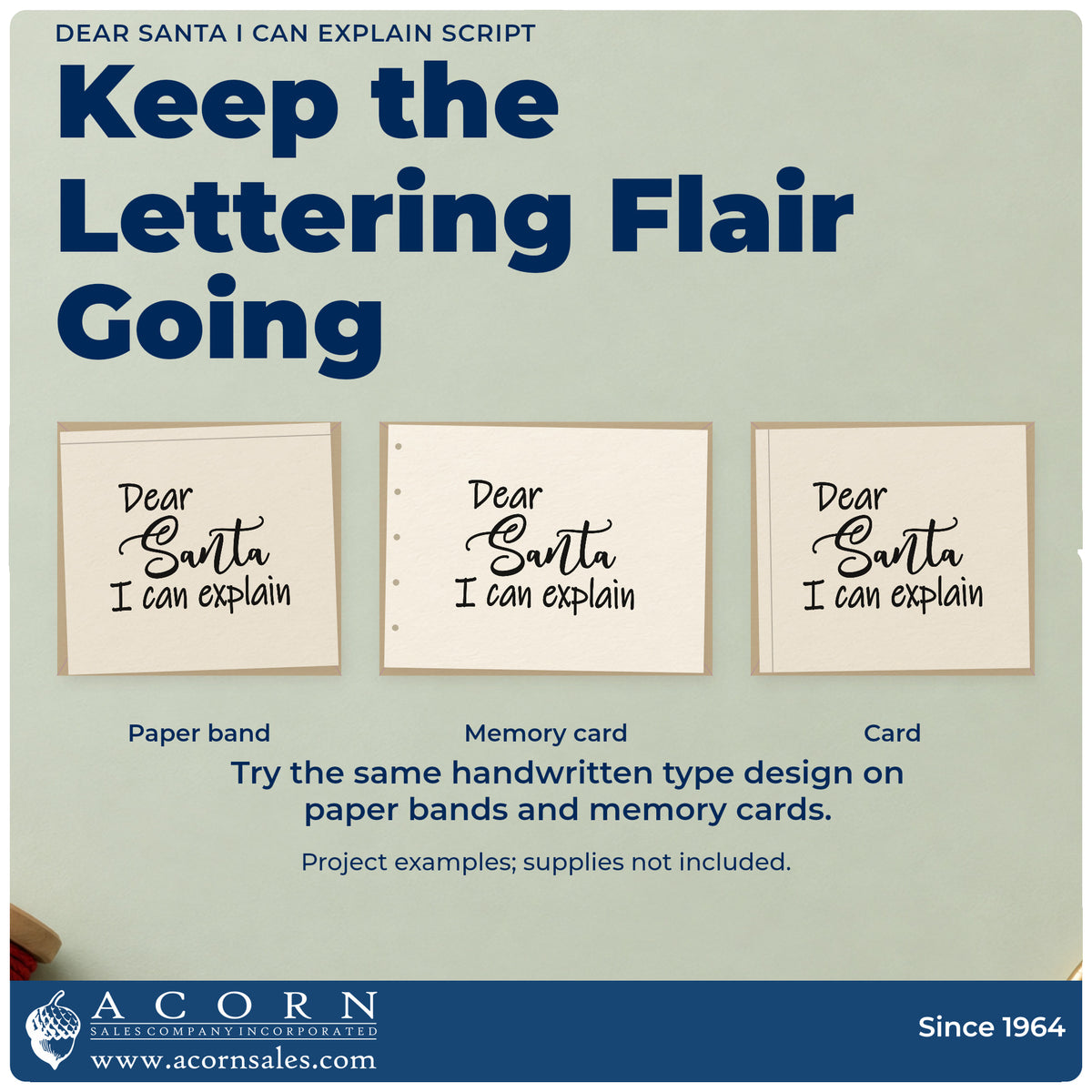 Three project examples made with the Dear Santa I Can Explain Script Premium Wooden Stamp – Vintage Pro, including incident note sheet.