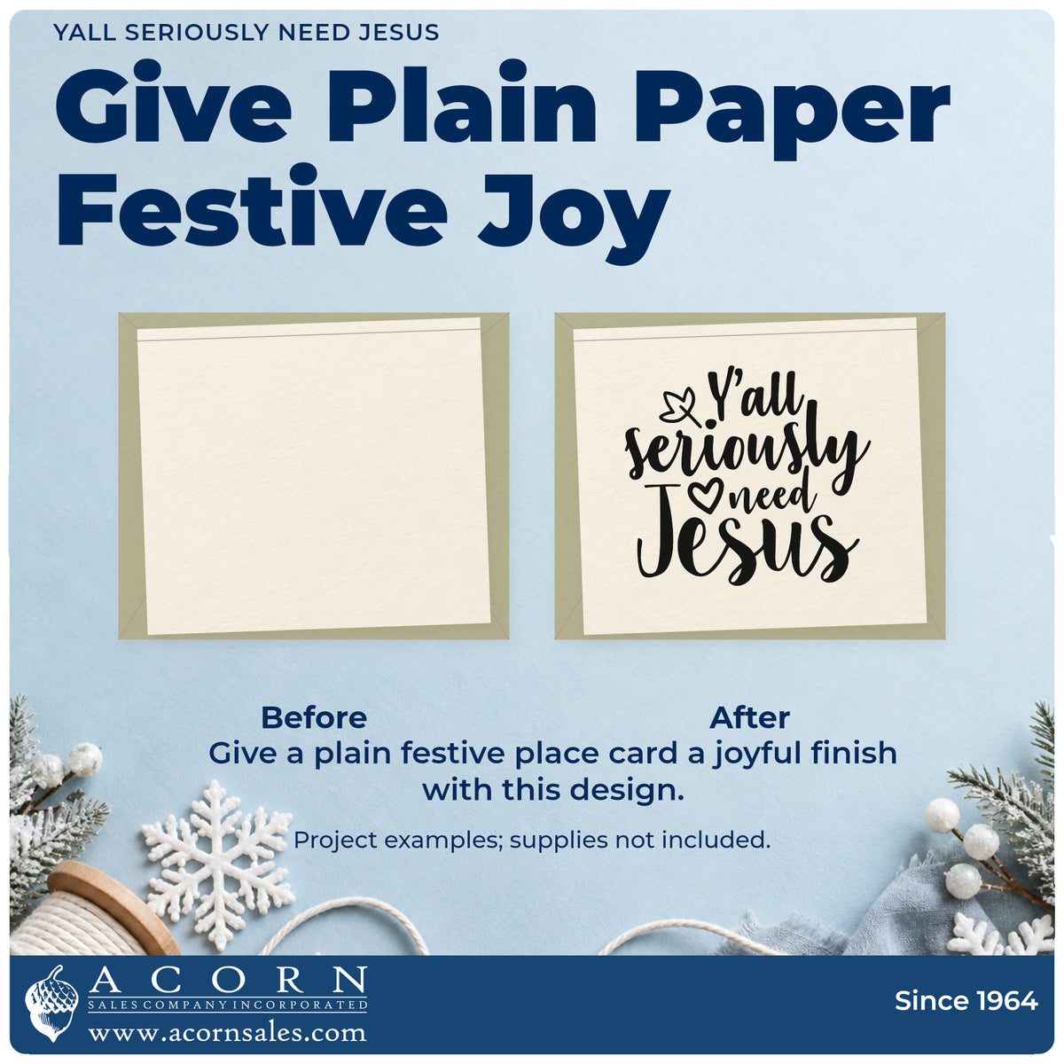 Before and after of a plain item finished with the Yall Seriously Need Jesus With Hearts Stamp – Premium Vintage Pro Wooden, a quick upgrade for framed porch swing.