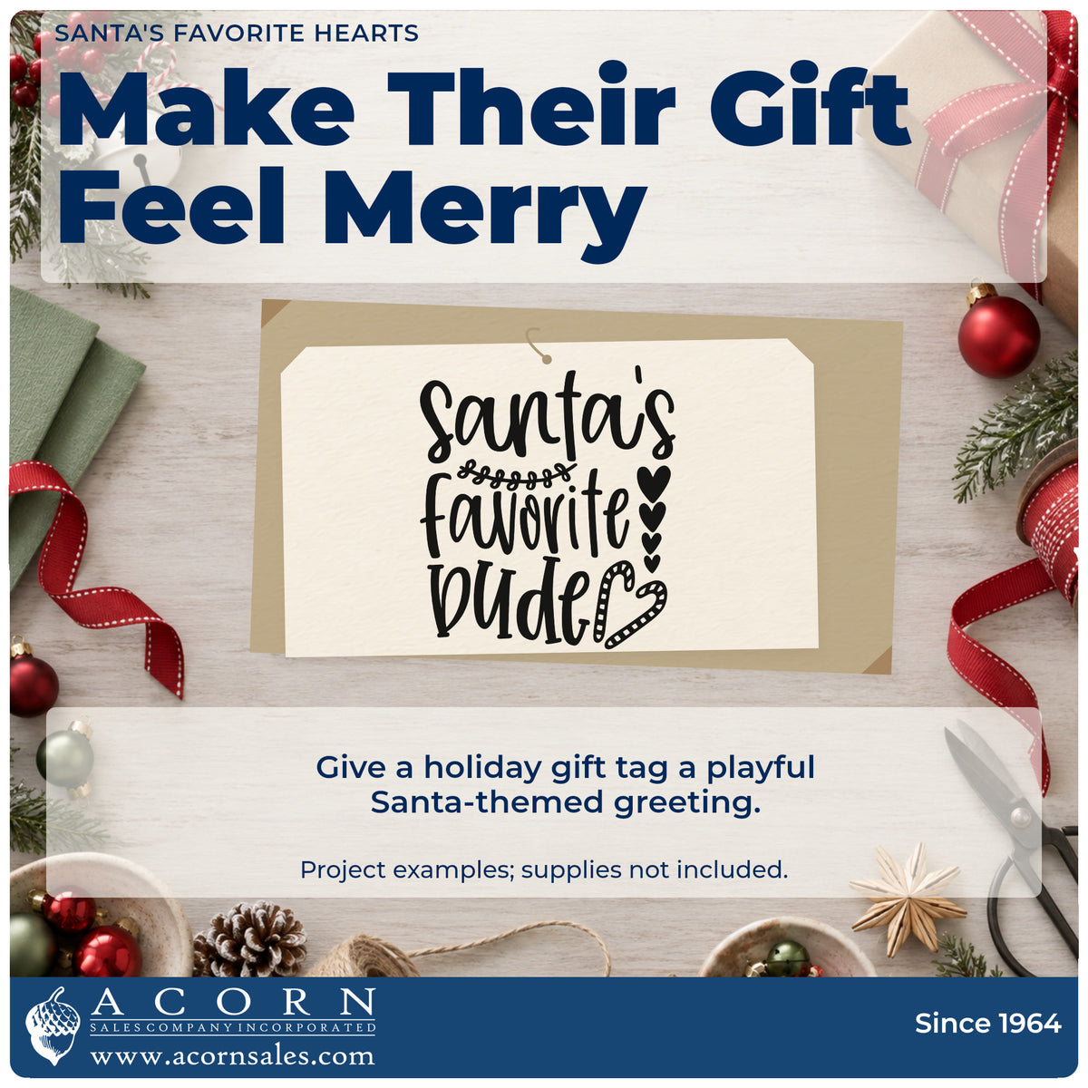 A finished handmade project stamped with the Santa's Favorite Wife Premium Wooden Stamp – Vintage Pro, ideal for marriage album page.