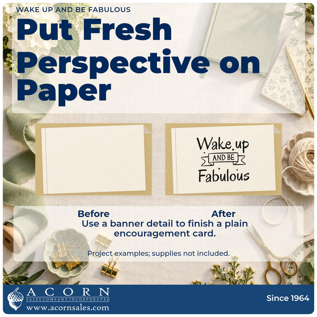Before and after of a plain item finished with the Premium Wooden Wake Up And Be Fabulous With Stars Stamp – Vintage Pro, a quick upgrade for framed dressing table.