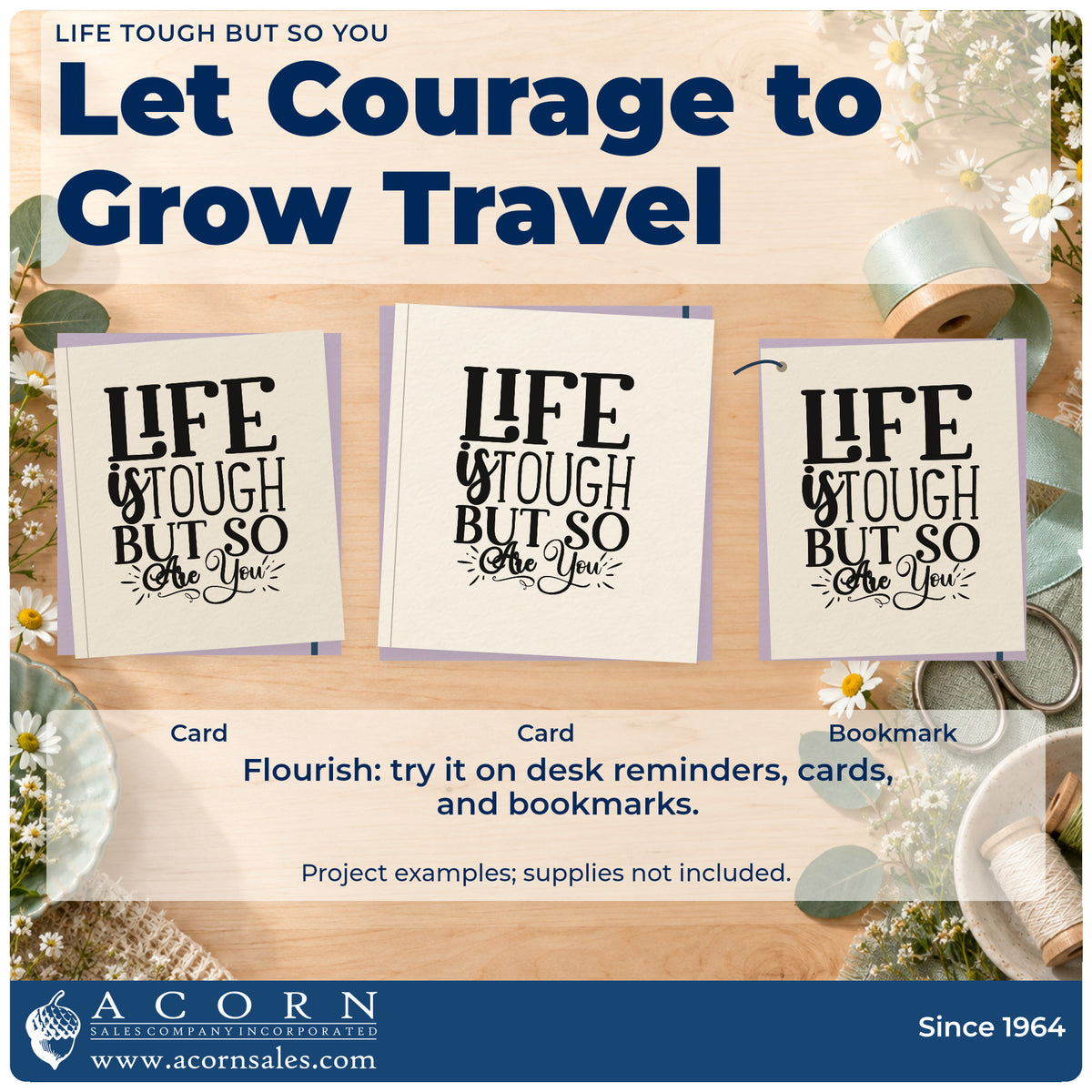 Three project examples made with the Life Is Tough But So Are You Hand Stamp – Duo, including jam score sheet.