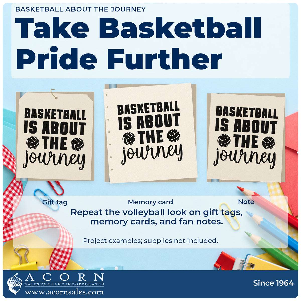 Three project examples made with the Vintage Pro Basketball Is About The Journey Ball Pair Premium Wooden Stamp, including game log sheet.