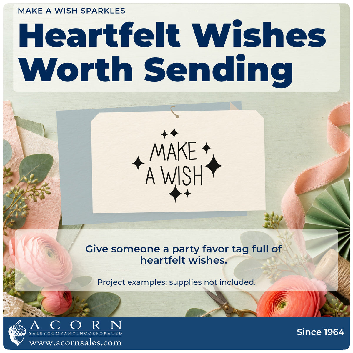 A finished handmade project stamped with the Make A Wish Sparkles Self-Inking Stamp, ideal for bedtime album page.