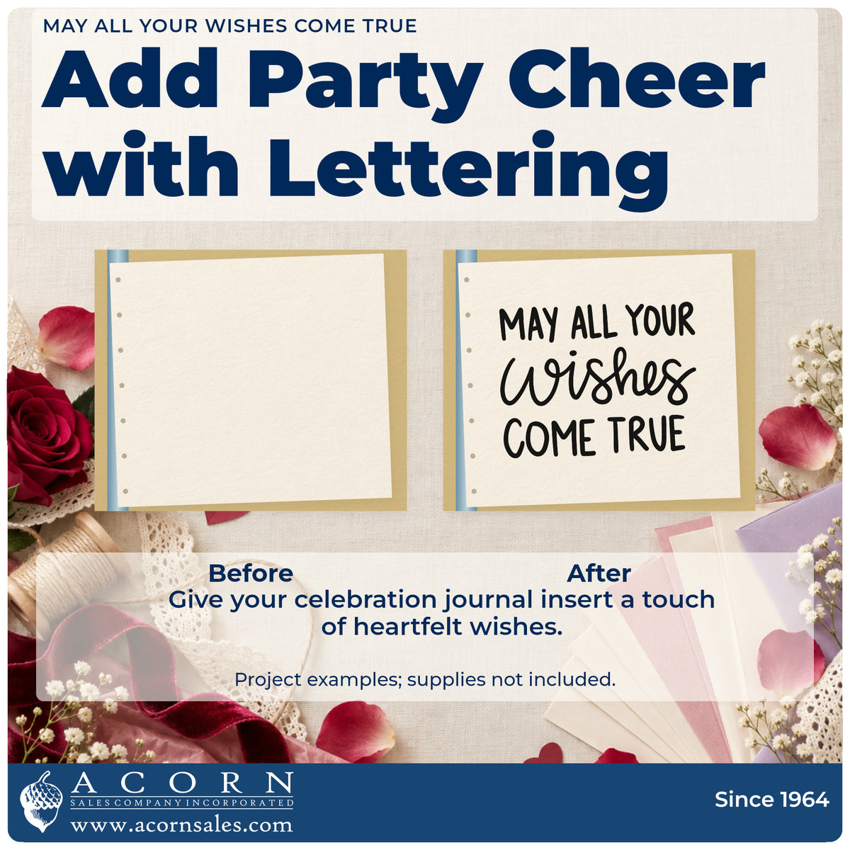 Before and after of a plain item finished with the May All Your Wishes Come True Hand Stamp – Duo, a quick upgrade for framed hall entry.