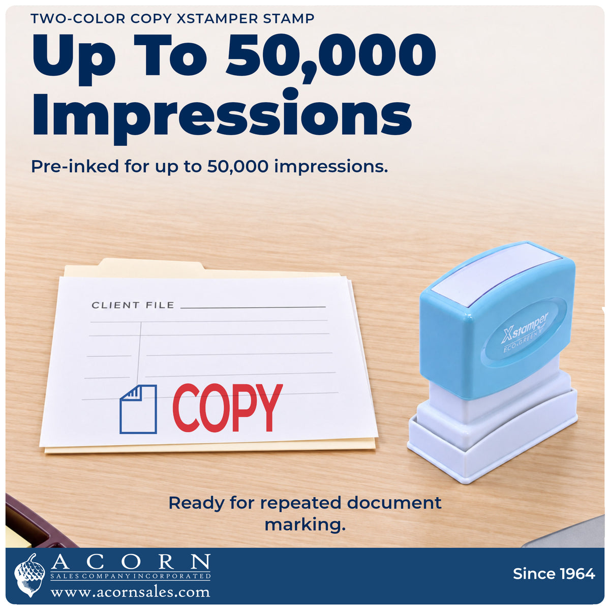 Re-inkable pre-inked build of the Copy Stamp shown in detail