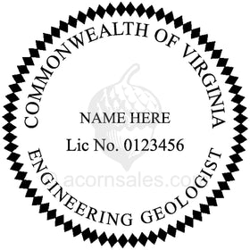 Virginia Engineering Geologist Seal Setup