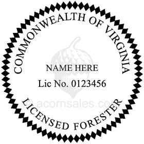 Virginia Professional Forester Seal Setup