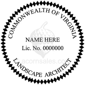 Virginia Landscape Architect Seal Setup