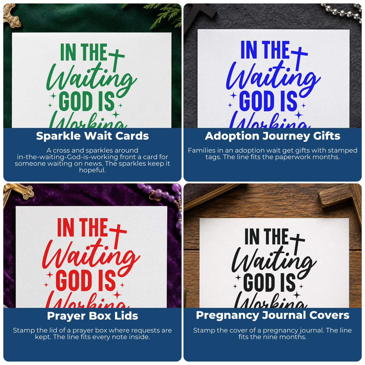 Christian rubber stamp ideas for Bible journaling, prayer cards, scrapbooking, and church event favors with scripture designs.