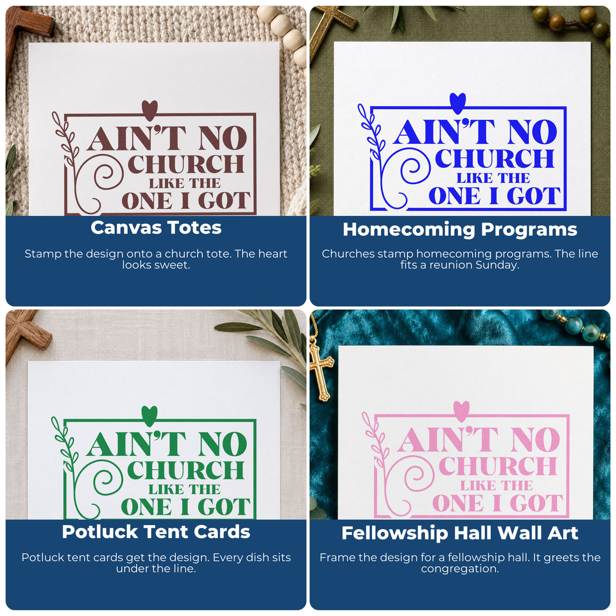 Christian rubber stamps for gift tags, faith mail art, planners, and Sunday school crafts with scripture and Bible verse designs.