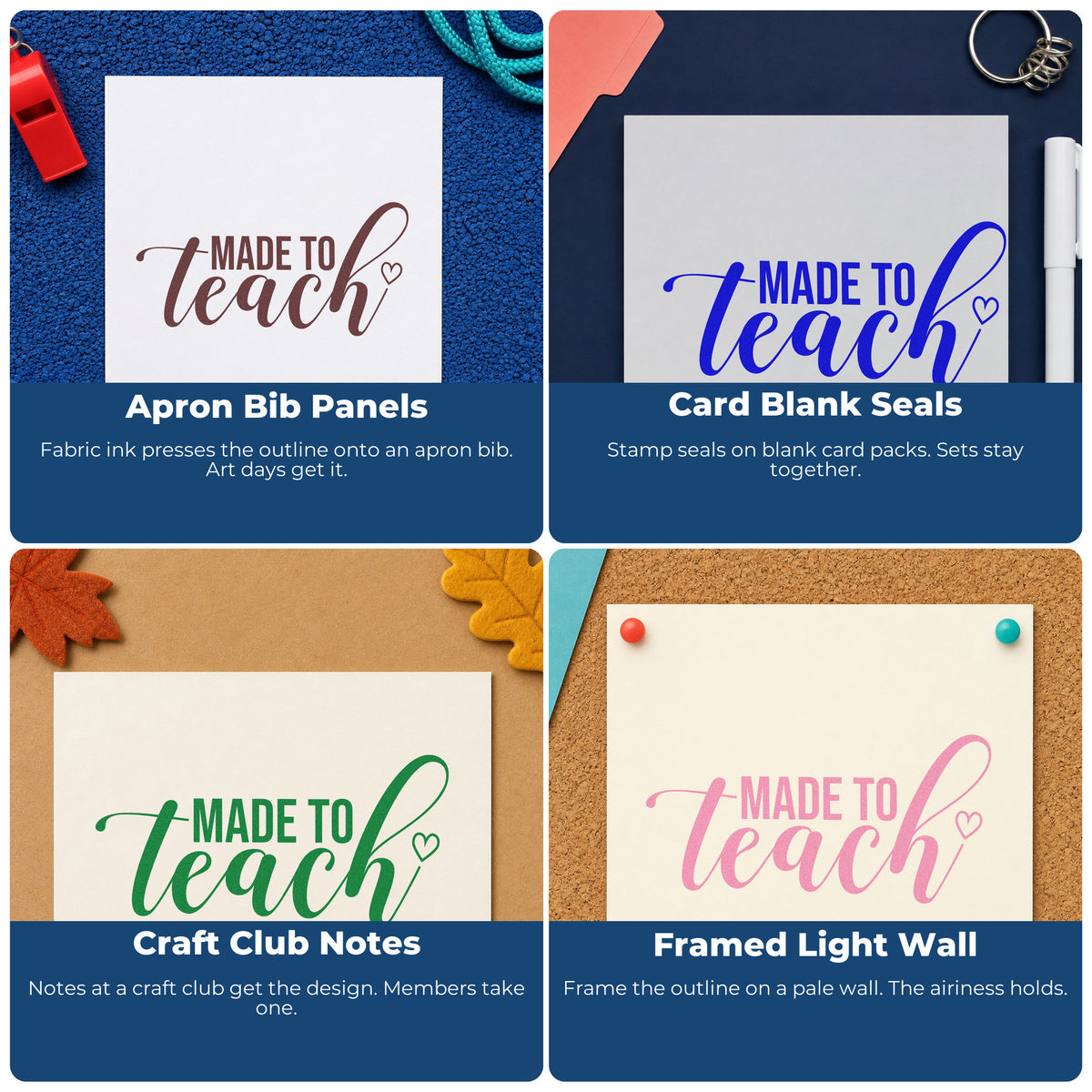 Educational rubber stamp ideas for teachers: classroom crafts, bulletin boards, social-emotional learning, and hall passes
