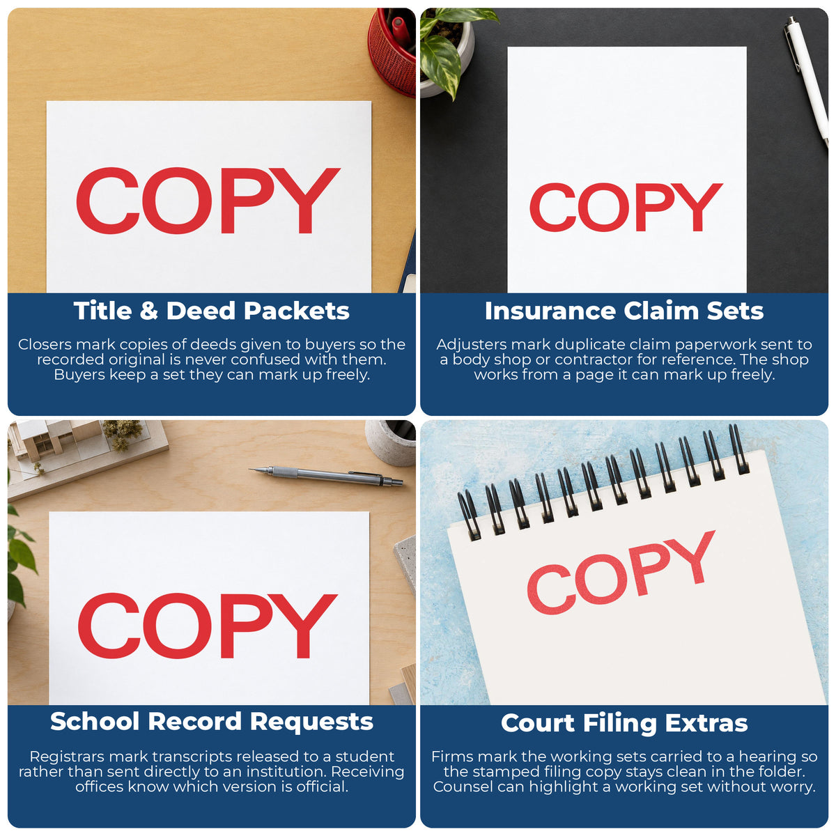 More ways to use the "Copy" imprint from the Bold Red Copy Stamp