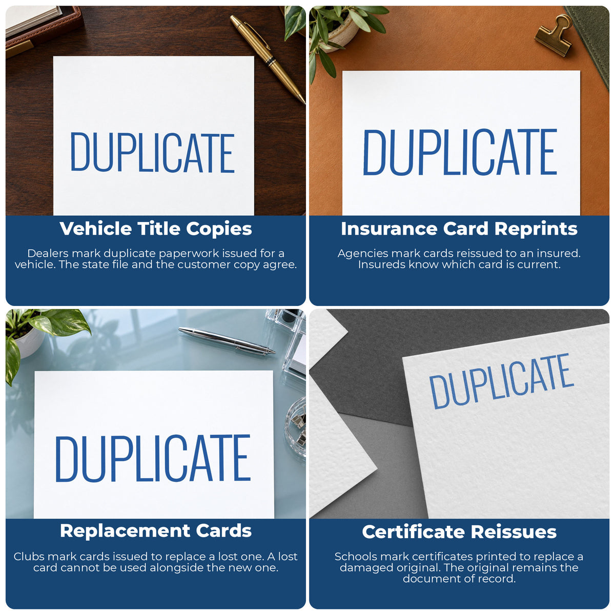 More ways to use the "Duplicate" imprint from the Duplicate Stamp