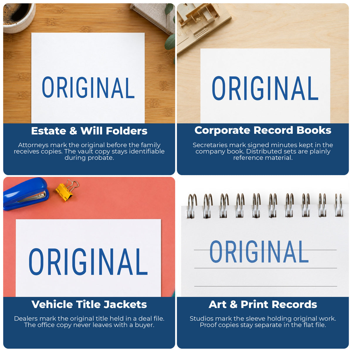 More ways to use the "Original" imprint from the Original Document Stamp