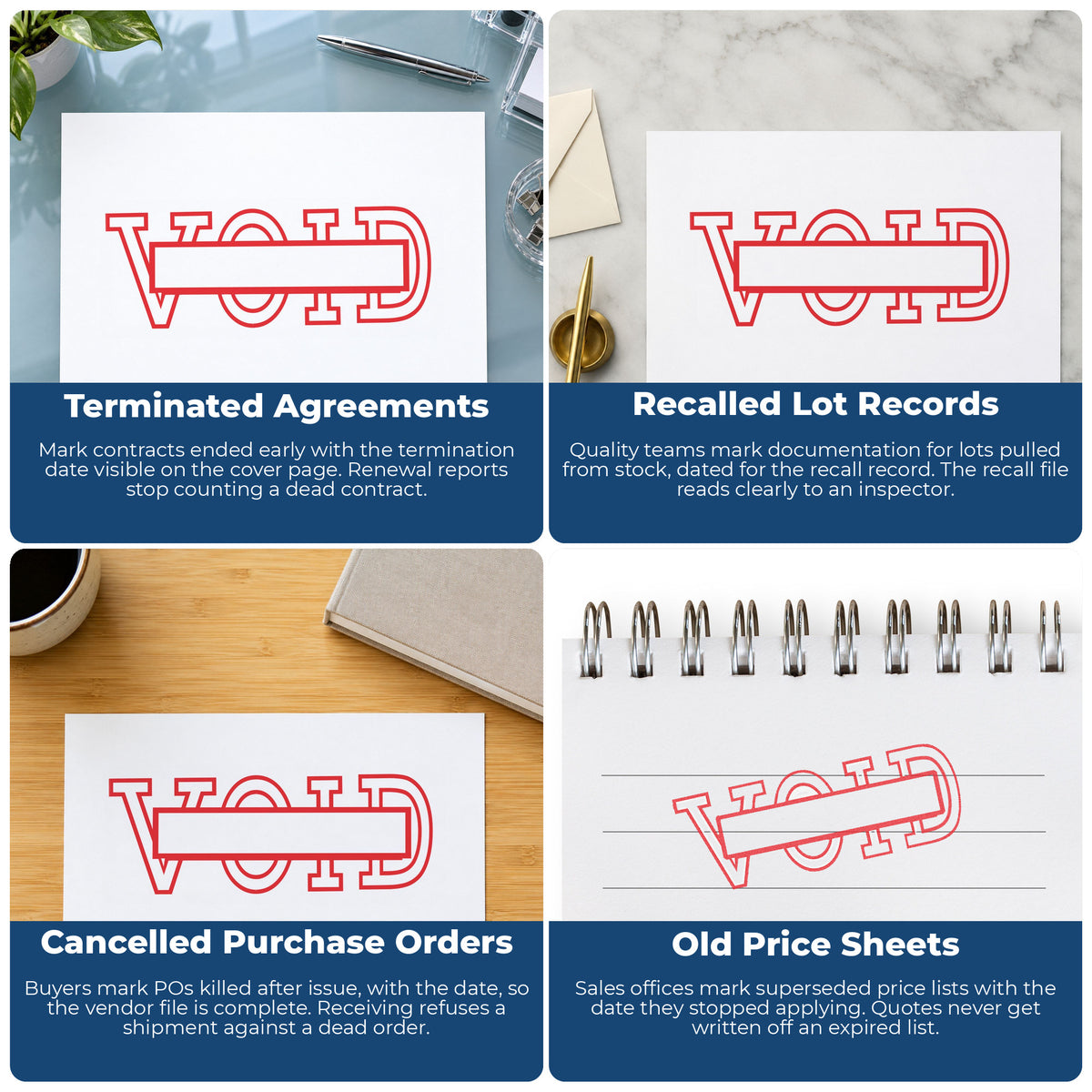 More ways to use the "Date void" imprint from the Date Void Text Stamp
